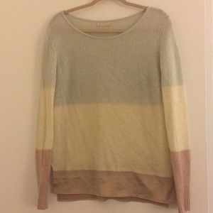 Hinge Grey Cream and Mauve Lightweight Sweater